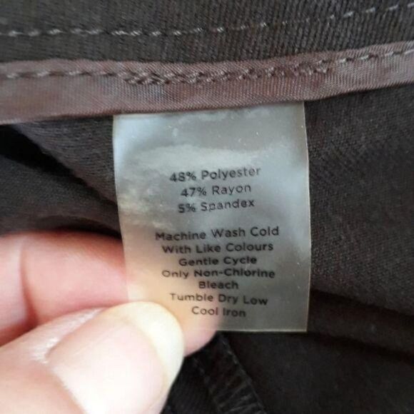 Talbots Pants Plus size 20W Dressy Flat Front Stretch Skinny Brown Career Work - Picture 8 of 8